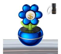 Car Fragrance Diffuser, Solar Energy Powered Car Perfume Decoration, Flower Design Prosperity Symbol, 360 Degree Rotation, Fragrance Decoration Accessories for Dashboard Decoration