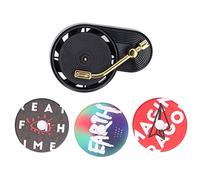 Car Fragrance Diffusers Retro Record Player Design Perfume Vent Outlet Diffuser Air Purifier with 3 Aromatherapy Pads for Car Home Office ABS Material 55g Weight