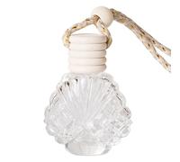Car Fragrance Refillable - 15ml Glass Shell Style Perfume Container | Elegant Hanging Car Rearview Mirror Air Freshener Empty for Fragrance Oils