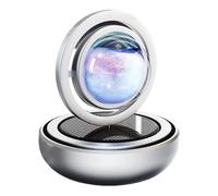 Car Fragrance, Solar Powered Air Purifier, Long Lasting Odor Elimination, Eco Friendly Dashboard Accessories, Vehicle Interior Decoration for RV, and Car Use, Black Red Silver