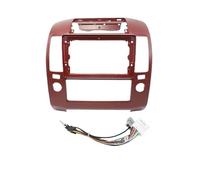 Car Frame Fascia Adapter Android Radio Dash Fitting Panel Kit Fit For Nissan Navara D40 Frontier Pathfinder Frame Navigation Fascia Trim(Full Set A Mod Red)
