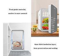 Car Freezer Mini Refrigerator For Bedroom ,22L Large-capacity Energy-saving Car Refrigerator, Household Low-noise Cold + Hot Portable Refrigerator, 220V 12 V ( Color : Gray , Size : 29.5*35*45cm )