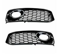 Car Front Bumper Fog Light Lamp Grille Grill Cover Mesh Honeycomb Hex Compatible With Audi A5 B8 SLine S5 HONEYCOMB 2008-2012(Silver)