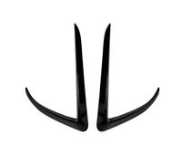 Car front bumper Front Fog Lamp Eyebrow Wind Knife for Tesla for Model Y Juniper 2025 Piano Black Trim Carbon Look Blade(Black)