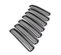 Car Front Bumper Grill 7Pcs Car Front Bumper Insert Racing Grill Mesh Grille For Jeep For Wrangler For TJ 1997 1998 1999 2000 2001 2002 2003 2004 2005 2006 Radiator Grilles
