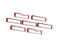 Car Front Bumper Grill 7pcs Mesh Front Grid Grille Inserts Racing Grill Frame Cover Trim For Jeep For Wrangler For JL 2018 2019 2020 2021 2022 Radiator Grilles(Red)