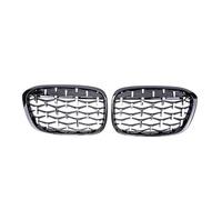 Car Front Bumper Grill Grille Grilles For BMW X1 F48 F49 2016-2019 Kidney Grilles Grill,Black And Silver
