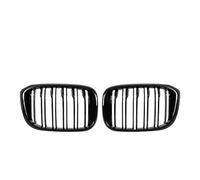 Car Front Bumper Grille 1 Pair Car Front Hood Grille Glossy Black Grills 2 Line Dual Slat For 3 4 X3 X4 G01 G02 G08 2018 2019 2021
