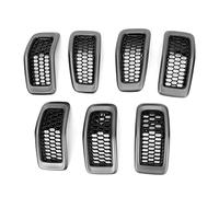 Car Front Bumper Grille Frame, 7pcs Set, ABS Material, Replacement for Cherokee 2014-2018 - Durable Construction, Resistant, Enhanced Engine Protection