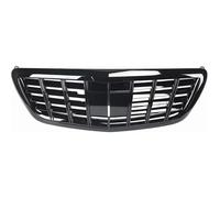 Car Front Bumper Grille Grill For Mercedes W222 S-CLASS S400 S500 2014 2015 2016 2017 2018 2019 2020 All Black W/Camera Hole Front Radiator Grille(Support ACC Black)