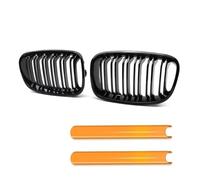 Car Front Bumper Grille Kidney Replacement Grilles Trim Strips For BMW For 1 Series F20 F21 116i 118i 2011-2014 Racing Grills Car Front Grill(Orange)