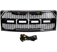 Car Front Bumper Grille Replacement for Ford F150 Raptor 2009-2014, Protects your intercooler radiator, Mesh Grill Surround Cover Trim Kits