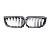 Car Front Bumper Kidney Grille Compatible With E82 E88 128I 130I 135I 2004-2007 Gloss Black Dual Slats Racing Grill Replacement Front Bumper Kidney Grill