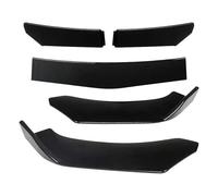 Car Front Bumper Lip Five Segment Front Lip Upgraded Front Bumper Spoiler Splitter Diffuser ABS Material Automotive Parts Front Shovel(Bright Black)