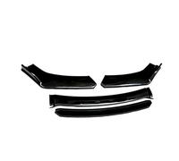 Car Front Bumper Lip For Vw For Golf MK5 MK6 MK7 For GTI For GTD For R Line Front Bumper Lip Splitter Chin Spoiler Carbon Fiber/Gloss Black +Red 2 Color Front Shovel(Black)