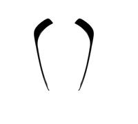 Car Front Bumper Lip Splitter Spoiler Canard Air Knife Decorate For Mercedes For Benz For A-Class W176 2013-2015 AMG Pre Sport Edition Front Spoilers(Front Wing Knife 1)