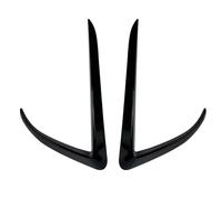 Car Front Bumper Lip Splitter Spoiler for Tesla Model X 2015-2020 - Canards Kit with Diffuser Valence Front Lip Fin Side Canard Splitters,Bright black