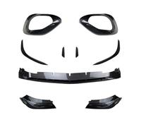 Car Front Bumper Lip Splitter Wind Knife Spoiler For Mercedes For Benz C Class W206 C200 C260 2022 2023 2024(Carbon Look-2)