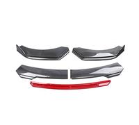 Car Front Bumper Lip Spoiler For Hyundai For Genesis For Coupe 2009-2022 Car Front Body Bumper Spolier Lip Chin Diffuser Splitter Air Dam Kit Front Spoiler(Carbon Fiber Red)