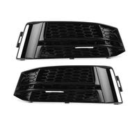 Car Front Bumper Lower Grille 8W0807681F 8W0807682F For A4 B9 S-L 2016 2017 2018 Front Fog Light Grilles(Glossy Black)