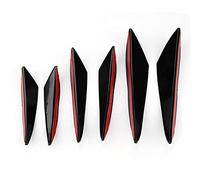 Car Front Bumper Protector Strip, 6Pcs Gloss Black Car Front Bumper Wind Knife Universal Front Bumper Trims Front Bar for Cars, SUVs, Trucks Bumper Protection