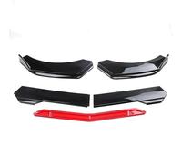 Car Front Bumper Splitter Car Front Bumper Chin Lip Spoilers Body Kits Splitter Skirt Diffuser For E Class W212 63 AMG E350 E300(Black Red)