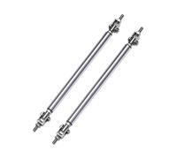 Car Front Bumper Splitter Front Bumper Lip Splitter Spoiler Strut Rod Tie Support Bar Universal For Dodge For Challenger For Charger For SRT For SXT RT(7.5cm Silver)