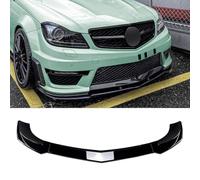 Car Front Bumper Splitter Spoiler Diffuser Lip for Mercedes Benz C Class W204 S204 AMG Line 2011 2012 2013 2014 Car Styling Body Kit,Glossy Black
