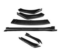 Car Front Bumper Splitters Lip Body Kit Spoiler Side Skirts Extensions Rear Wrap Angle ABS For A7 2015 2016 2017 2018 POMPOMPUR(Carbon Fiber Look)