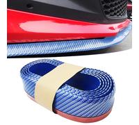 Car Front Bumper Spoiler for Audi A4 2010-Present, Rubber Sticker Lip Splitter Body Protector, 2.5M /8.2 ft Self-adhesive Auto Lip Skirt Protector,Carbon Fiber Blue