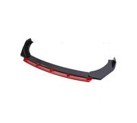 Car Front Bumper Spoiler for Volvo V50 2004-2012, Waterproof Abrasion Lip Diffuser Spoiler Splitter Decorative Chin Anti-Collision Accessories,black red