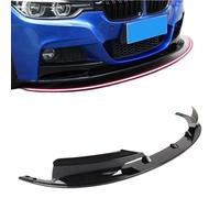 Car Front Bumper Spoiler Lip Splitter Trim Compatible For 2012-2018 BMW F30 3 Series M Style Accessories Gloss Black/Carbon ABS(Matte Black)