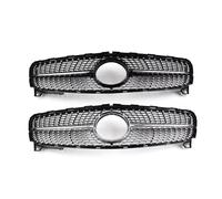 Car Front Bumper Upper Grill Hood Radiator Grille For Benz For A Class For W176 For A160 For A180 For A200 For A250 For A45 2016 2017 2018 Centre Front Main Grille(Silver)