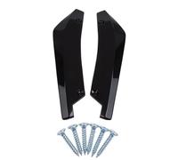 Car Front Bumper Vehicle Accessory: Carbon Fiber Winglets, Side Skirt Extension, Front/Rear Bumper Strip Lip Spoiler Car Protector(Black)