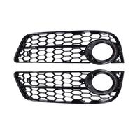 Car Front Fog Light Cover Grille 2 Pieces Honeycomb Mesh For A5 Coupe Sportback Cabriolet(Black)