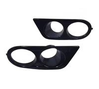 Car Front Fog Light Grill Compatible With E46 M3 2001 2002 2003 2004 2005 2006 Front Bumper Foglight CoversDual Holes Car Accessory Fog Lamp Guard Bezels(Bright black)