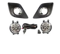Car Front Fog Lights For Toyota For Hilux For Revo 2015-2018 Front LED DRL Fog Lights Fog Lamp Chrome Trim With Harness Wiring Cover Grille(9LED fog set)