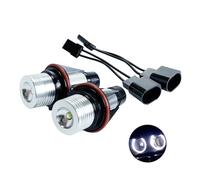 Car Front Foglight For BMW For E39 E53 E60 E61 E63 For X5 530i 2Pcs Error Free Angel Eye Halo Ring Marker Side Light LED Bulb 5W Car Headlight Fog Lamp(2Pcs White)