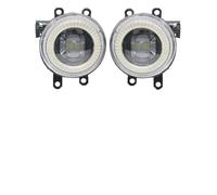 Car Front Foglight For Toyota For Avensis T25 T250 Facelift 2006 2007 2008 2009 LED Fog Lamp Car Angel Eye DRL Daytime Running Lights Cut-Line Lens(White Angel Eye DRL)