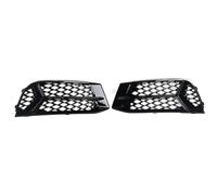 Car Front Grill 2Pcs Honeycomb Fog Lamp Frame Hollow Grille Under The Net For A3 2017 2018 2019 2020 Car Accessories Black Bright Front Main Grille