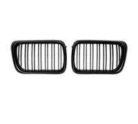 Car Front Grill 2x Double Line Style Car Front Racing Kindey Grilles For BMW For E36 LCI 1996-1999 For M3 Glossy Black Dual Slats Upper Front Main Grille(Double-Glossy Black)