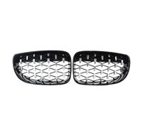 Car Front Grill Car Front Bumper Kidney Grille Racing Grills Grilles Gloss Black Dual Slats Grill For BMW E81 E87 E82 E88 128I 130I 135I 2007-2011 Kidney Grille(Chrome Black)