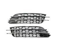Car Front Grill Fog Light Cover For A6 C7 2012 2013-2015 Front Bumper Lamp Grille Grill 2PCS Black Car Accessories Body Kit Replacement Front Main Grille(OneColor)