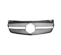 Car Front Grill For Benz W639 For Viano For Vito 2011 2012 2013 2014 Diamond Style Front Inlet Grille Radiator Grill Upgrade Middle Mesh Tuning Kidney Grille(Silver)