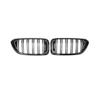 Car Front Grill For BMW 6-Series For G32 2017-2020 640i Carbon Fiber Look Double Line Style Front Bumper Racing Grill Glossy Dual Slats Grilles Front Bumper Grille(Double-Glossy Black)