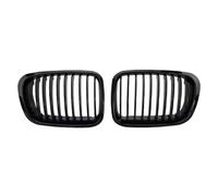 Car Front Grill For BMW E46 4-Door 320i 323i 325i 328i 330i 1998-2001 Glossy Double Line Style Front Bumper Racing Grille Grill Accessories Kidney Grille(Single-Glossy Black)