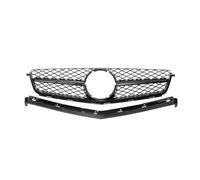 Car Front Grill For Mercedes C Class W204 C63 For AMG 2008 2009 2010 2011 Front Hood Grille Racing Grill Grills Tuning Accessories(Black)