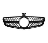 Car Front Grill For Mercedes For Benz For C Class W204 C180 C200 C300 C350 2007-2014 Front Bumper Grill Refiting GT Diamond AMG Style Auto Accessories Front Main Grille(Black)
