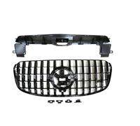 Car Front Grill For Mercedes X167 GLS Class GLS450 GLS500 GLS580 2024 Front Grille Racing Grill Car Upper Bumper Hood Mesh Grid(Black)