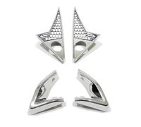 Car Front Grill For N&issan For Qashqai J12 2021 2022 2023 Front Rear Fog Light Lamp Foglight Eyebrow Cover Trim Car Styling Accessories Front Bumper Grille Grill(Silver AC)